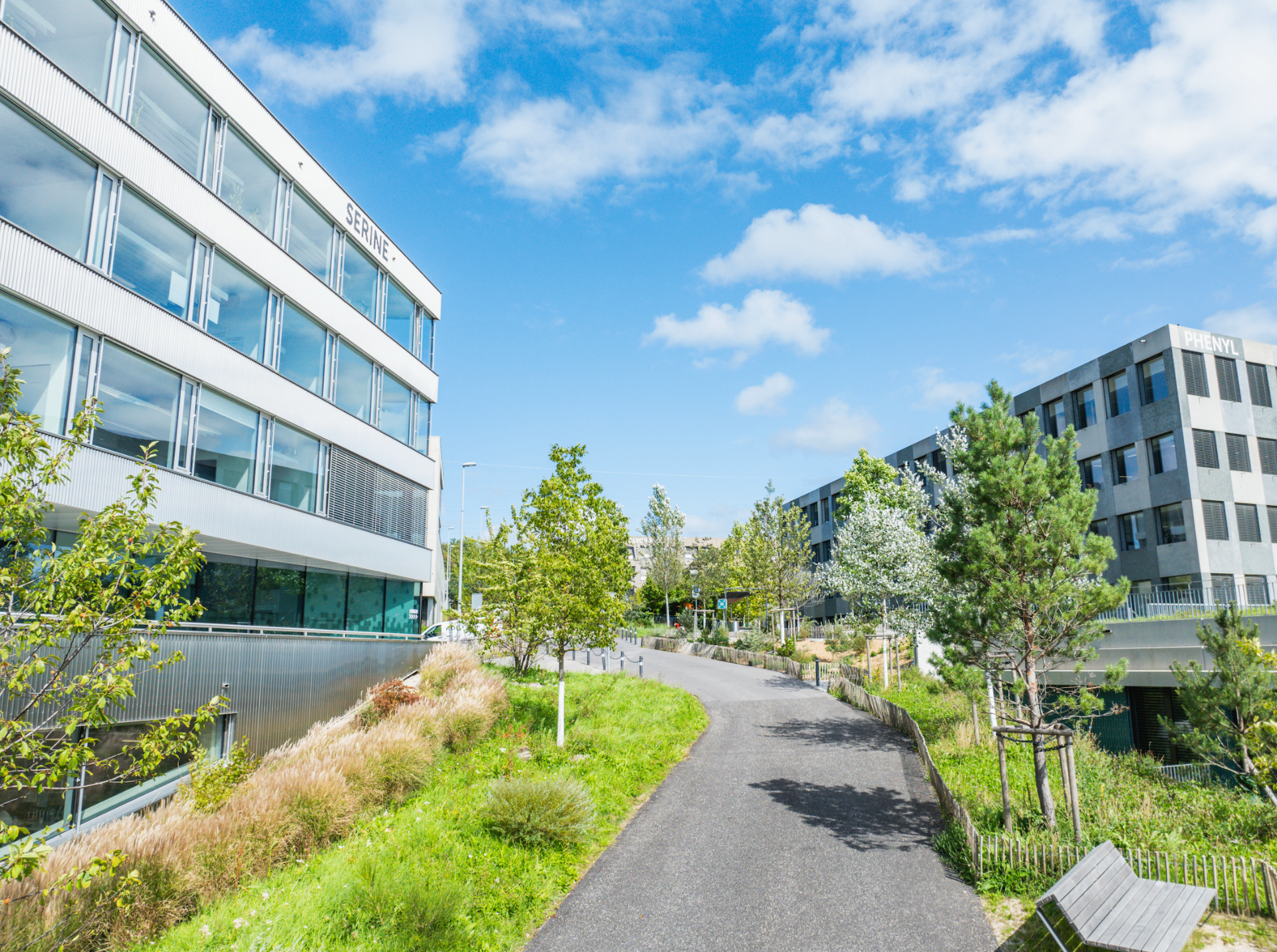 Aerial view of Biopôle campus